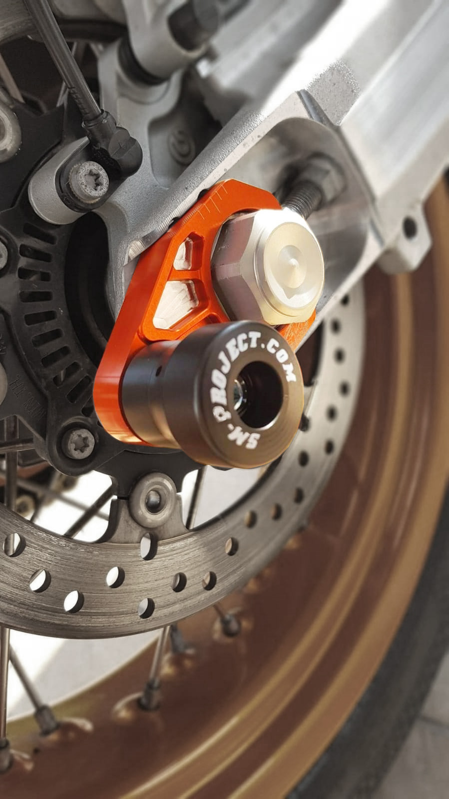 Axle blocks sliders kit KTM 690 Orange SM Project