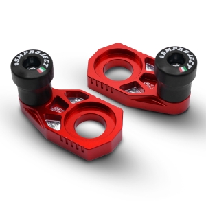 Registri tendicatena + tamponi Ducati Hypermotard 698 / Monster 937 (Rosso) SM Project