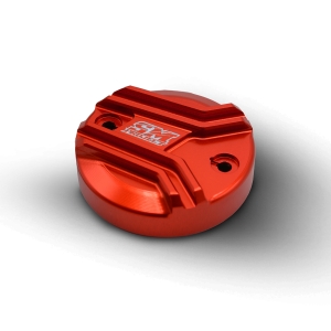 Tappo/Coperchio vaschetta freno 45cc Brembo tondo universale SM Project (Arancio)