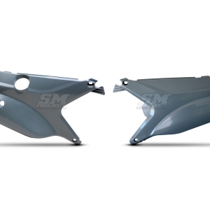 Kit portanumero laterali 4T Doppio scarico TM Racing 2022+ Quantum grey