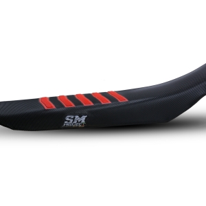 Wave grip Sitzbezug Honda CRF 250-450 (Schwarz + Rot)